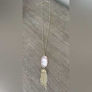 Kendra Scott Gold and Pink Mother-of-Pearl Pendant Necklace